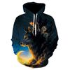 Spring Autumn 3D Wolf Hoodies Men Hooded Animal Wolf Printed Hoodie Sweatshirts Tracksuits Man/Women Jackets Funny Hoody
