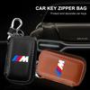 Чехлы для брелока автомобиля Мужской держатель для ключей Настоящая кожа Кошельки для автомобильных ключей Сумка для M Performance M1 M2 M3 M5 M6 F20 F13 F30 F01