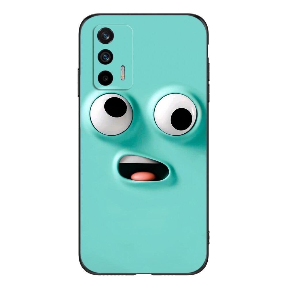 Чехол для Realme GT 5G, мягкая силиконовая задняя крышка для телефона OPPO RealmeGT RMX2202, чехол 6,43 дюйма; Черный чехол из ТПУ милый забавный