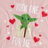 Star Wars Womens/Ladies One For Me Baby Yoda Valentine`s Day T-Shirt