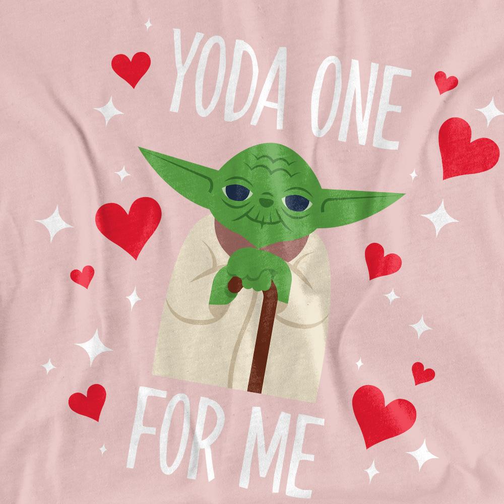 Star Wars Womens/Ladies One For Me Baby Yoda Valentine`s Day T-Shirt