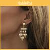 Elegant Heart-shaped Asymmetrical Pearl Alloy Earrings For Women 2023