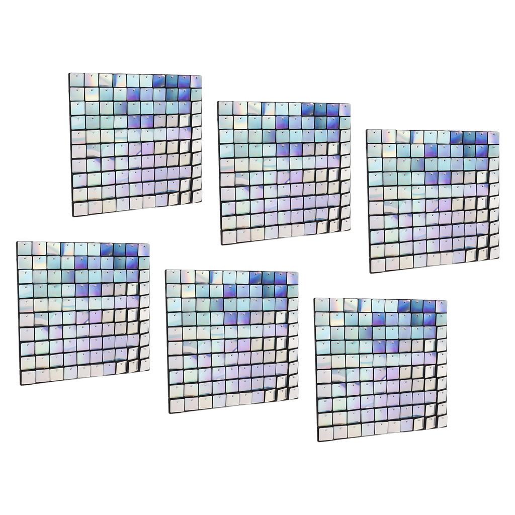 24 шт. мерцающий настенный фон самоблокирующийся ПК зеркальный квадратный фотофон с блестками заводная панель