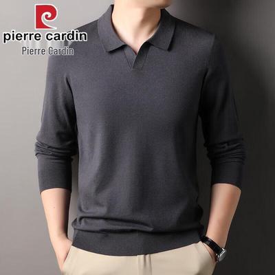 Мужской тонкий вязаный свитер в стиле business casual