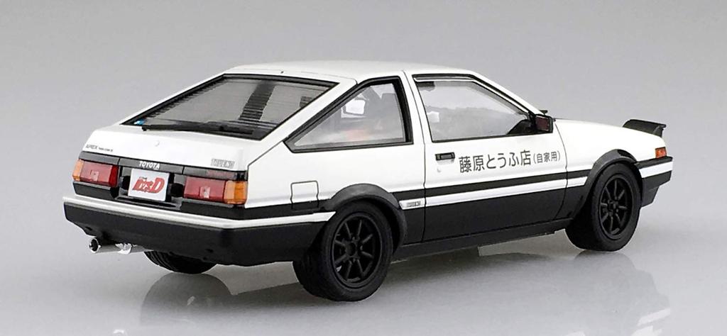 Aoshima Bunka Kyozaisha Initial D No.1 Takumi Fujiwara AE86 Trueno Project D, спецификация, пластиковая модель в масштабе 1/24