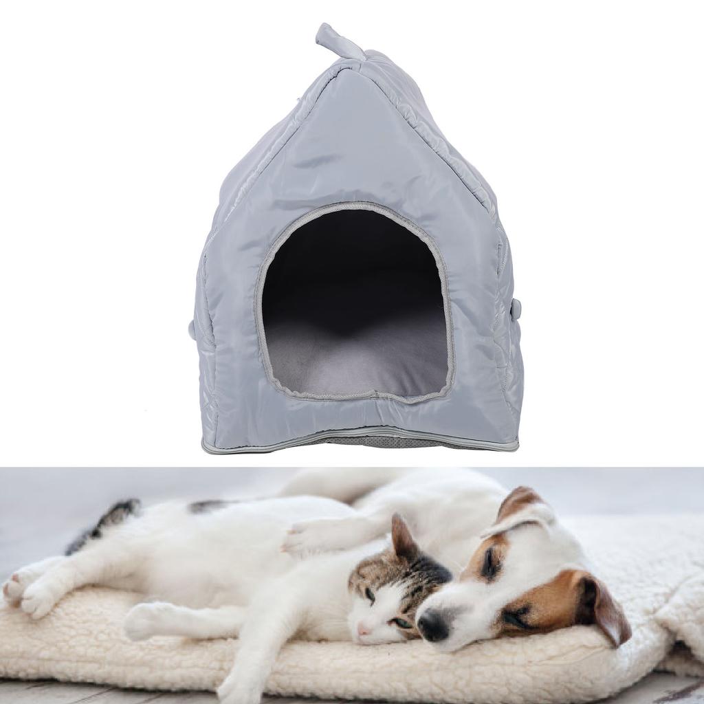 Four Ssons Pet House with Constant Temperature Hting Pad Detachable Washable Cover 35C to 55C Soft Overht Prevention Auto Power Off Cat Cave