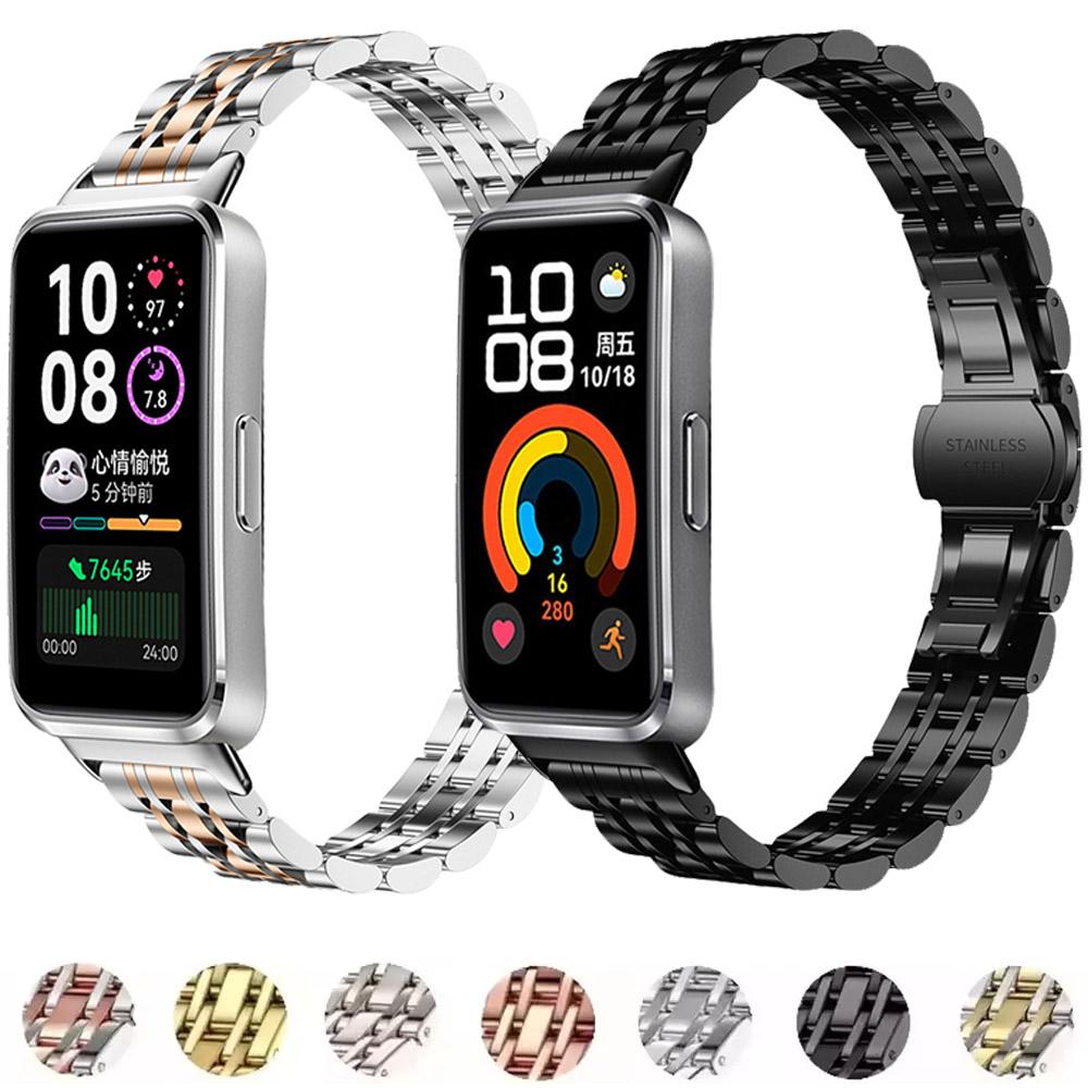 Металлический ремешок для Huawei Band 10 9 8 Браслет из нержавеющей стали Аксессуары для умных часов Huawei Band 10/9/8 Сменный ремешок