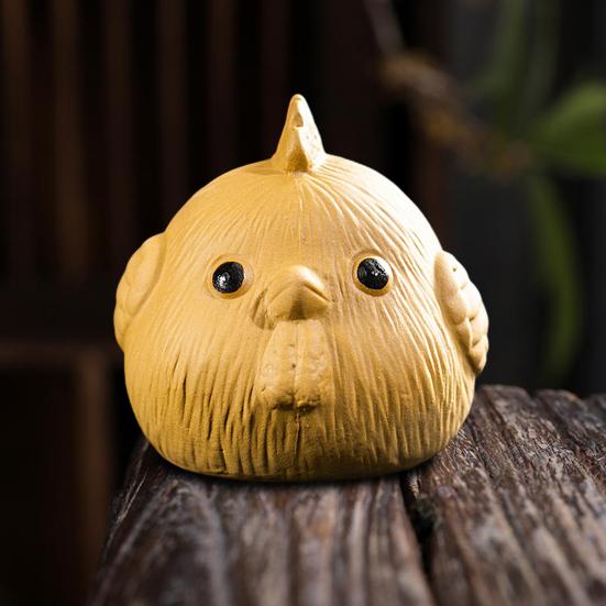 Чайный сервиз с цыпленком ручной работы в виде фиолетового песка, украшение для милого реалистичного цыпленка