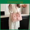 Summer Bowknot Female Tote Bag Large Capacity Pu Fashion Tote With Top Zip For Casual Wear