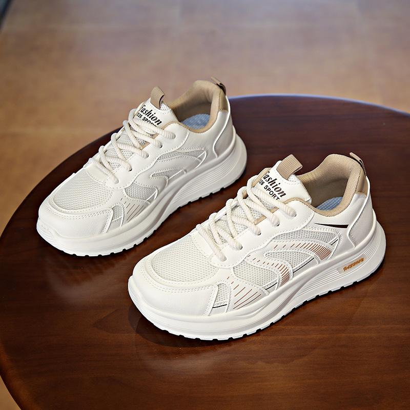Ins Korean Version of Mesh Dad Shoes for Women 2025 Spring New Breathable Female Students Sports Heightening Casual Shoes Q187