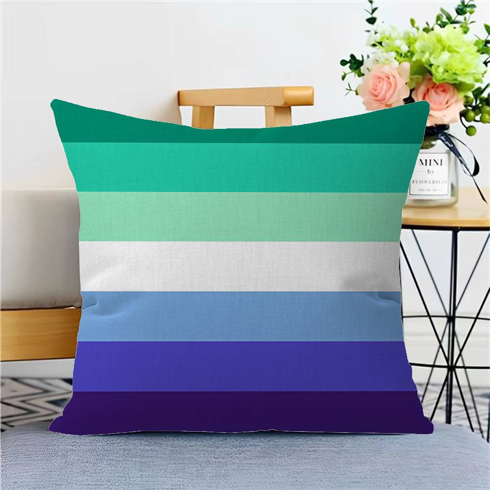 LGBTQ Art Pride Lesbian Gay Rainbow Flag Pillow Anime Pillow Sofa Bed Head Pillow Cover Cushion Cover x cm Fashion