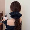 Oversized Chiffon Hair Rope Loop Headband Elegant Solid Color Elastic Hairband Rubber Bands Scrunchies Korean Hair Accessories