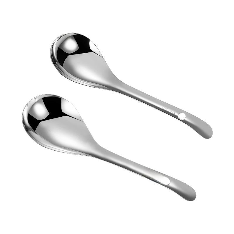 Large 304 Stainless Steel Spoon for Rice, Hot Pot, Soup, Porridge, and Cooking