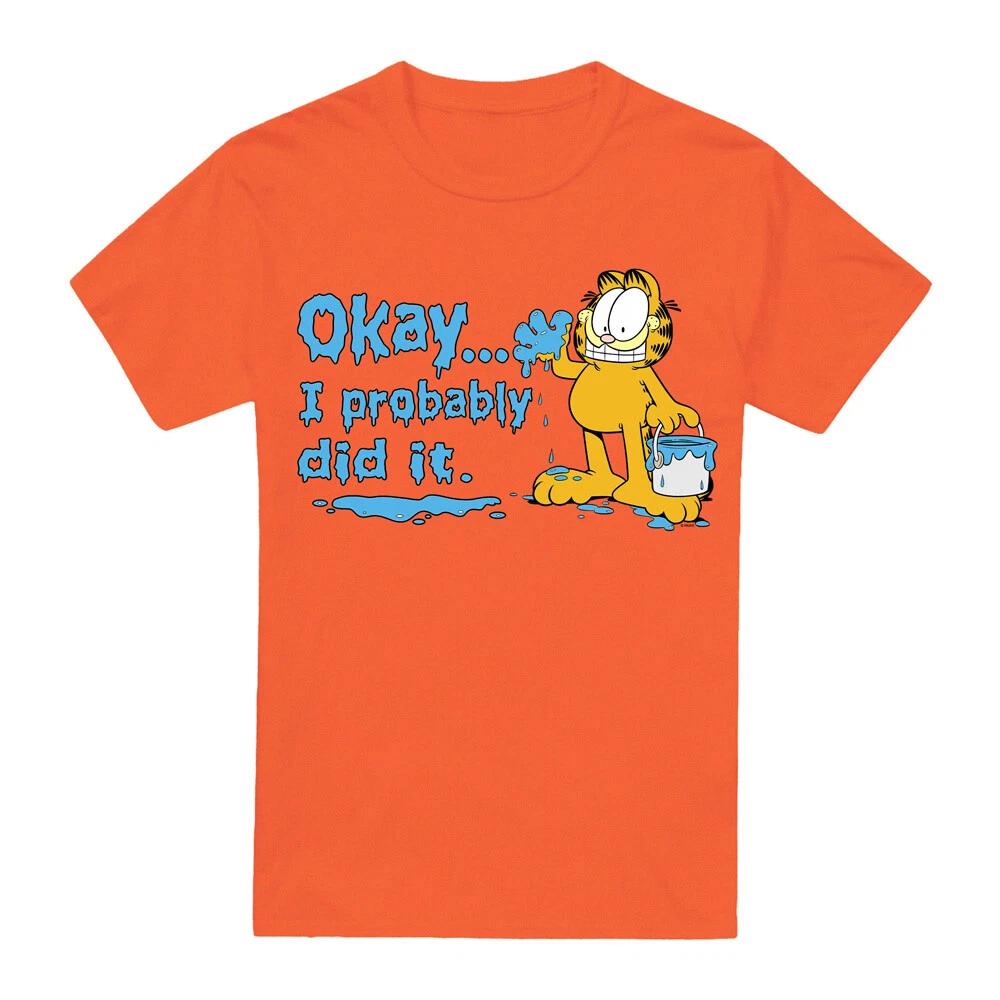 Футболка Garfield I Probably Did It S-4XL, Оранжевая