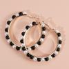 2PC Women's Fashion Simple Geometric Circle Earrings Zircon Accessories Suitable for Date, Party, Festival Gifts