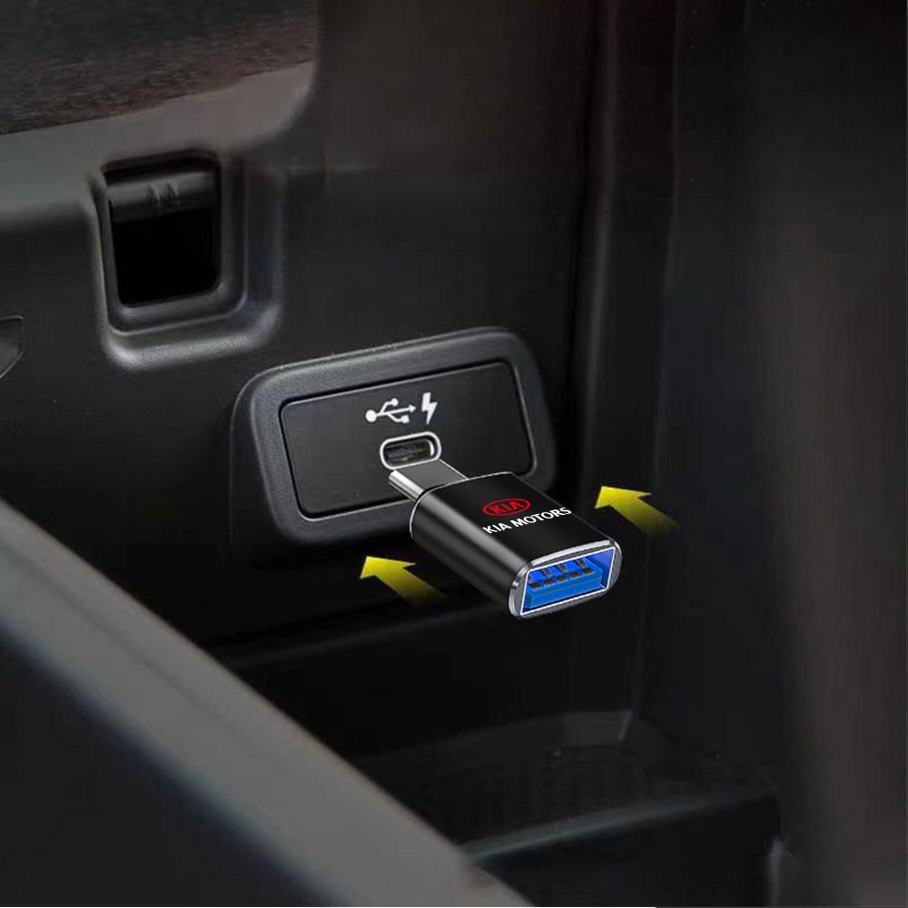 2026 Hot Car Sticker 3.0 USB Type C Adapter Converter Phone Charging For KIA Sportage Ceed Sorento Cerato Optima Picanto Rio Sou
