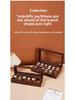Exquisite Vintage Wood Grain Leather Watch Box with Dustproof Glass Lid for Wristwatch Display and Storage.