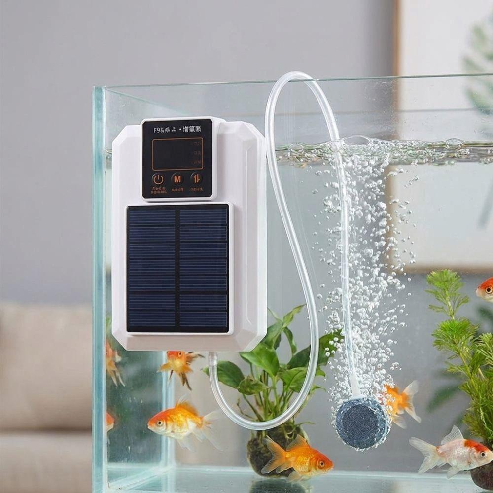 Large Air Volume Solar Oxygen Pump Super Silent Aquarium Air Pump Live Fish Aerator