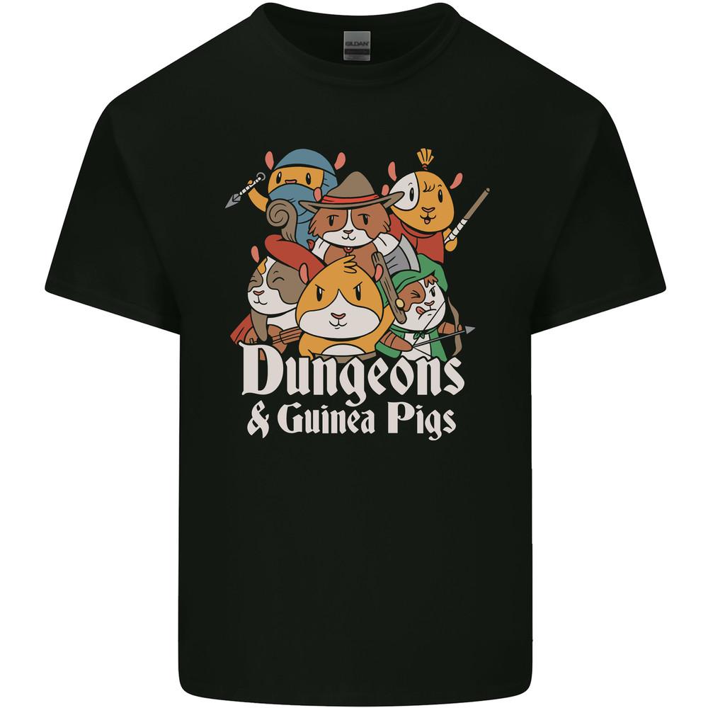 Dungeons and Guinea Pig Ролевая игра Мужская легкая хлопковая футболка Унисекс футболка