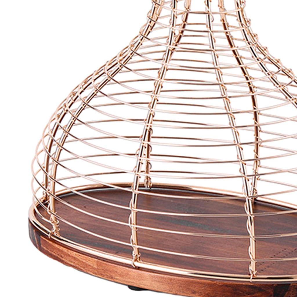 Metal Wine Cork Holder Container, Vase Cage Stable Structure Collector, Decorative for