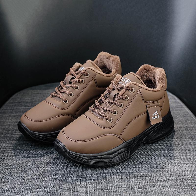 Women's Winter Walking Shoes Anti-Slip Running Lace-Up Sneakers Warm Faux Fur Lining Short Snow Boots Casual Comfortable Ankle Booties for Women