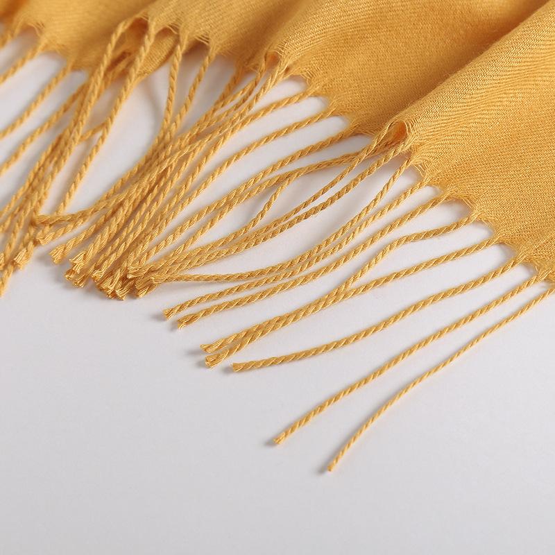 Осенне-зимний новый женский кашемировый шарф, однотонный, имитация кашемира, толстый вышитый кашемировый платок