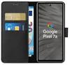 Coque pour Google Pixel 7a - Portefeuille Noir Rabat Clapet Aimanté Rangement Cartes Phonillico®