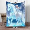 Персонализированное именное одеяло, Disney Cartoon Frozen Princess Elsa, теплые одеяла для взрослых и детей и удобные одеяла