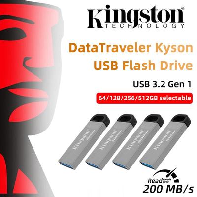 Kingston 256 ГБ USB 3.2 Gen 1 64 ГБ/128 ГБ/512 ГБ USB-флеш-накопитель DTKN большой емкости USB 3.2 металлический флэш-накопитель скорость чтения 200 МБ/с флешка-накопитель