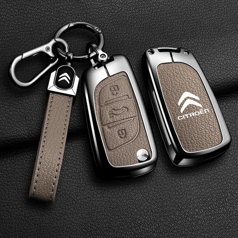 YKFEA1 Zinc Alloy Car Flip Key Case Cover Shell Fob For Citroen C1 C2 C3 C4 C5 C6 VTS Xsara C-Crosser Berlingo Jumpy DS3 DS4 DS5 DS6