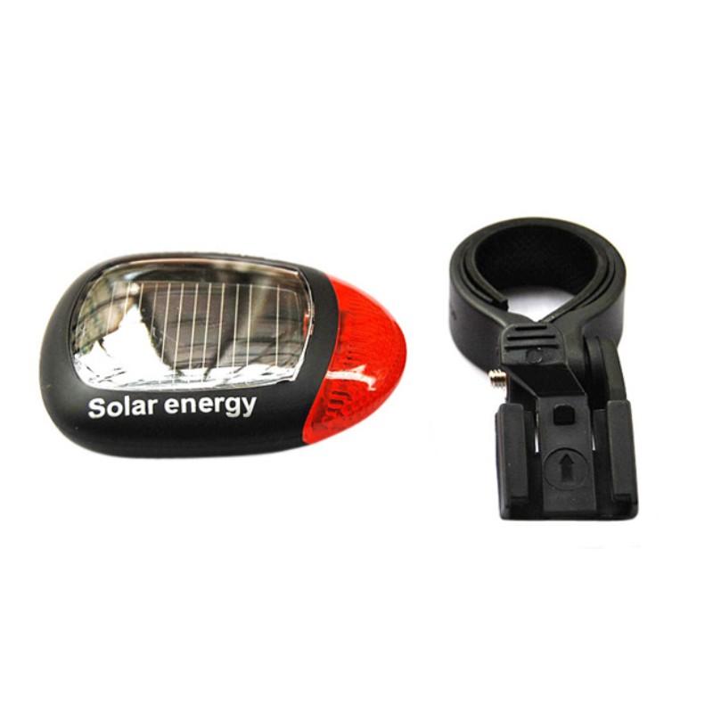 Bike Solar Energy Light Rechargeable LED Seatpost Lamp Bicycle Accessories Bike Back Rear Tail Light Cycling Bicycle Reflector 7