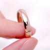 Fashion Stainless Steel Couple Ring Simple Smooth Rose Gold Titanium Steel Rings for Women