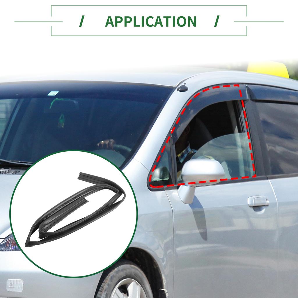 Motoforti Уплотнитель направляющей стекла двери для Honda Задний 1 шт., 2009-2013, Резина, Левый, Черный, №.