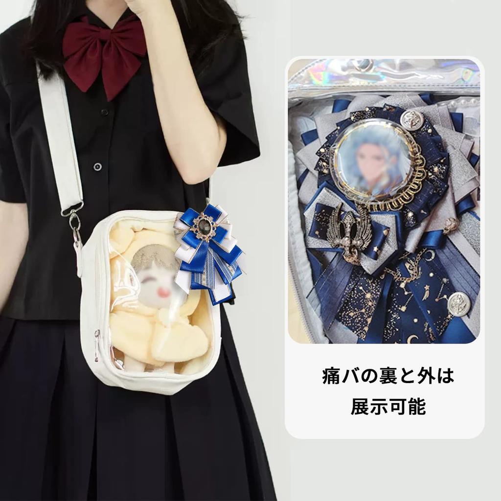 YUYAKESHI Rosette for Can Badge Ita Bag Handmade Ita Bag Can Ita Retro Ribbon of the Same Color Badges, Decoration, Rosette, Ribbon, Decoration,