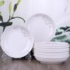 Набор керамической посуды Jingdezhen 5/10 шт.: Круглые и квадратные тарелки, Глубокие тарелки, Миски, Блюдца, Столовая посуда