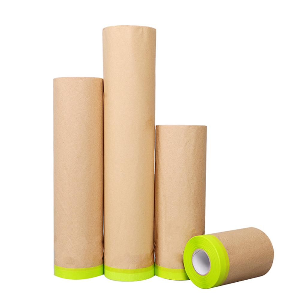 Автомобильная покраска с помощью распылительной ленты Маскирующая бумага Самоклеящаяся настенная обработка Покрытие для маскировки Защитная бумага для стен Защитник