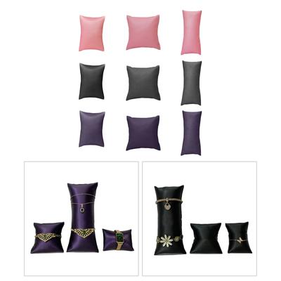 Стильная и защитная подставка для часов и браслетов из искусственной кожи, удобная подушка для демонстрации украшений