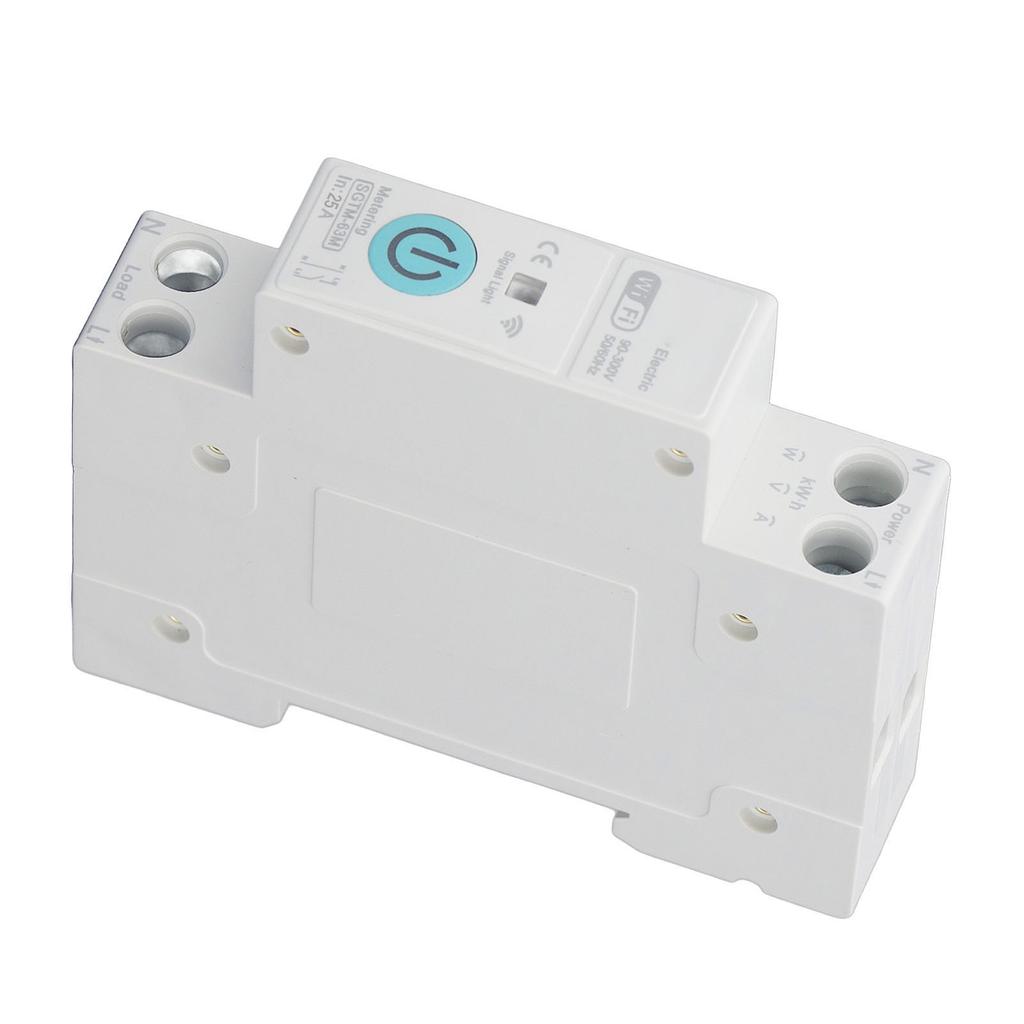 WiFi Smart Circuit Breaker with Metering Wireless Remote Control Switch Breaker for Home Use DIN