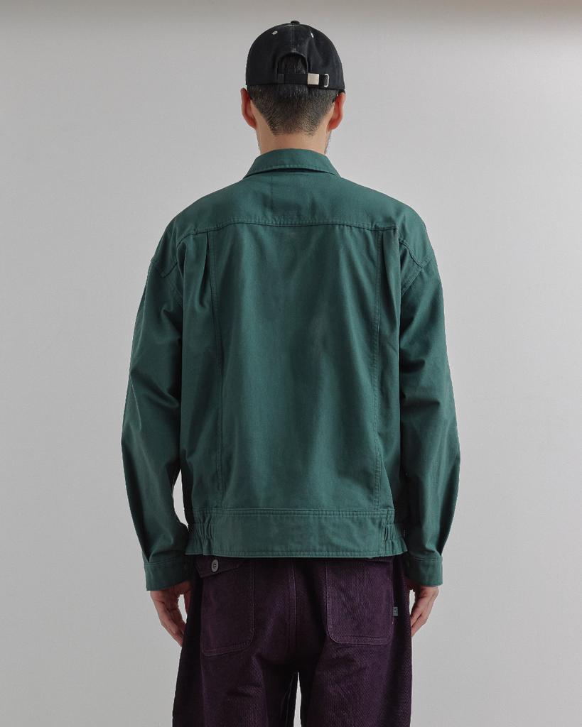 Hutoan Flight Trucker Jacket Teal Green