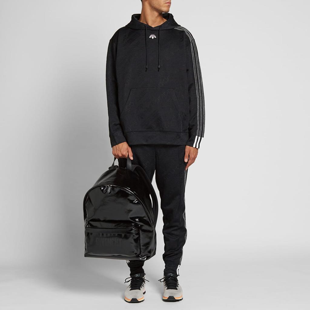 Adidas Originals Trefoil Side Stripe Logo Embroidered Hoodie Men Hoodies Black CV5267