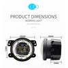 Car LED 4inch Front Bumper Universal Fog Lamp For JEEP Wrangler JK TJ Off-Road Car Accessories 40W Aperture Angel Eye Fog Lights