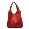 Color Solid Elegant Pu Inner Pocket Comfortable Double Straps Women Travel Bags