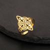 YILUOCD Witchcraft Stainless Steel Open Ring Supernatural Witch Knot Rings For Women Wiccan Cross Protection Amulet Jewelry