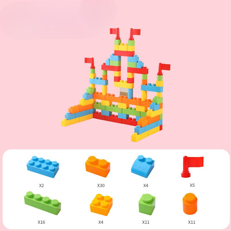 Центр раннего образования Крупногабаритные строительные блоки для замка Детские пластиковые головоломки Строительство Счастливые большие строительные блоки