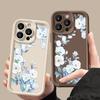 Для iPhone 16 Pro 15 Pro Max 14 13 12 11 XS XR 8 7 чехол с цветочным узором матовый TPU противоударный мягкий силиконовый чехол для телефона