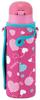 Skater Children's Water Bottle, 470ml, Direct Drinking, with Cover, Heart Polka Dot Design, Insulated, Stainless Steel, Lightweight, Sports Bottle,