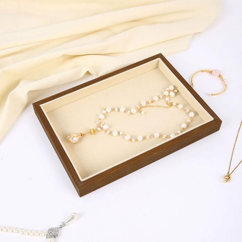 Многосекционный деревянный поднос для ювелирных изделий, высококачественный органайзер для ожерелий, туалетный столик