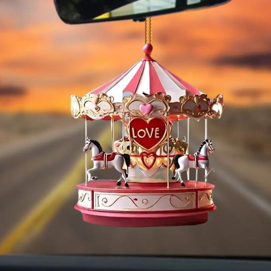 Карусель Рождественское Украшение 2D Плоский Акриловый Подвесной Карусель Подвеска Украшение Рождественской Елки