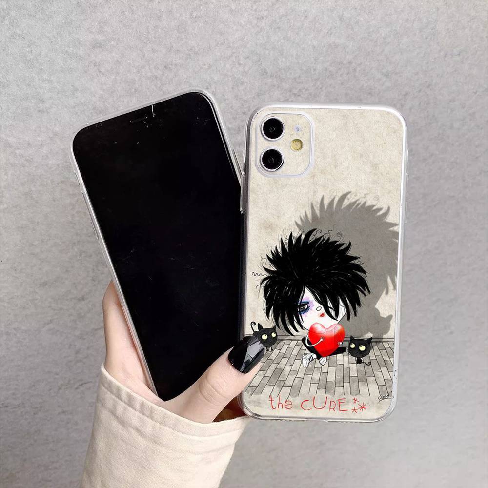 The cure Robert S-Smith Phone Case For iPhone17,16,15,14,13,12,11 Plus,Pro Max Soft Transparent Cover