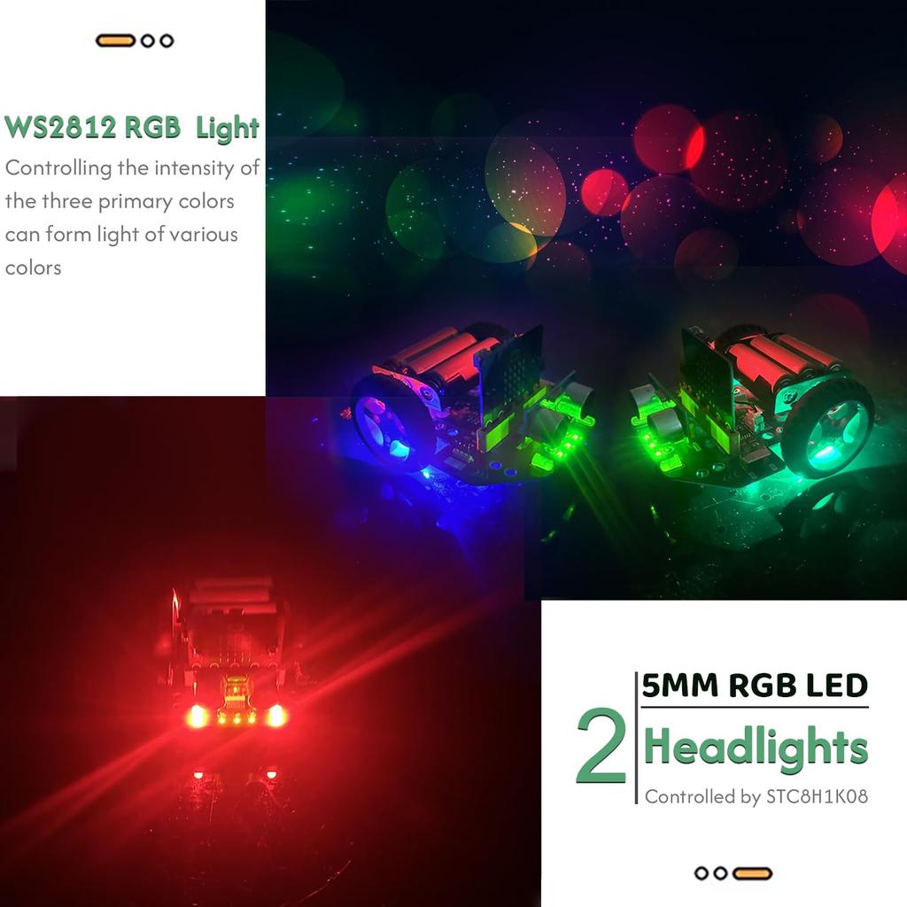 SIYEENOVE Умная машина-робот для Microbit V2 Набор для начинающих для умного кодирования, робот-машина, для студентов, начинающих, обучение программированию, STEM-образование с пультом дистанционного управления